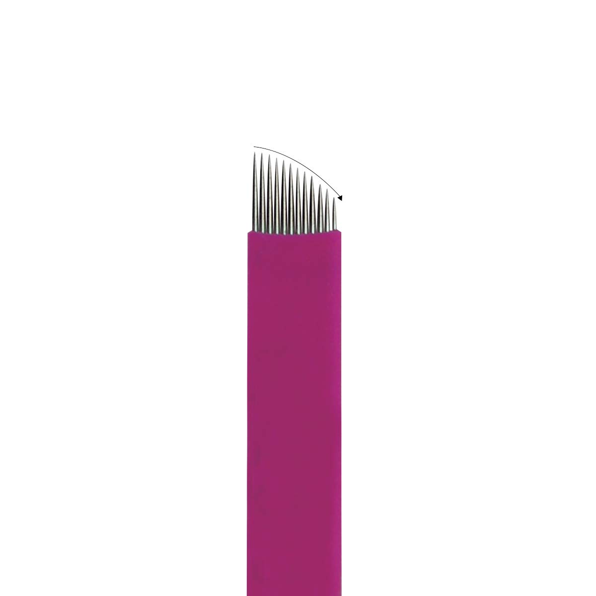 50 Stück Rosa Microblading Nadeln – Nano 0,18mm, Für Permanent Make-up (Größe: 14 Slope)