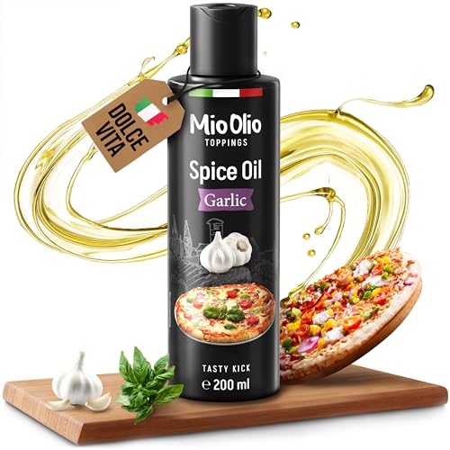 MioOlio Knoblauchöl 200 ml – aromatisiertes Öl mit intensivem Knoblauch-Aroma – ideal zum Kochen, Braten, Grillen & Verfeinern – praktischer Dosierer – für Pasta, Pizza, Fleisch, Gemüse & Salat MioOlio Knoblauchöl 200 ml – aromatisiertes Öl mit intensivem Knoblauch-Aroma – ideal zum Kochen, Braten, Grillen & Verfeinern – praktischer Dosierer – für Pasta, Pizza, Fleisch, Gemüse & Salat