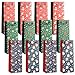 Produktbild THE TWIDDLERS - 12 weihnachtliche Wein-Geschenk-Taschen mit Seilgriffen mit verschiedenen festlichen Designs, Geschenk-Flaschen-Taschen, 2 von jedem Design, Weinflaschen-Tasche - 35x13cm