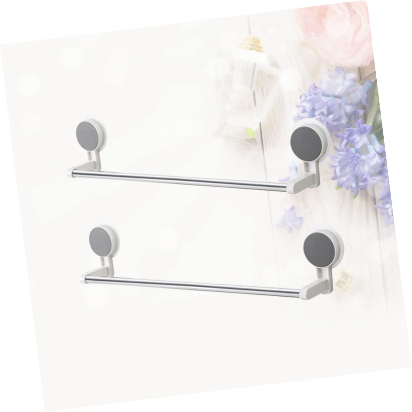 2 pezzi anello per portasciugamani per appendiabiti, portapiatti, piatto, parete singola, per lavabo, organizer, copertura, bianco, da appendere, bagno, in acciaio, mano di support