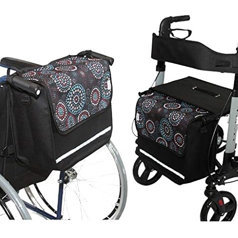 SENIORI Rollator/Rollstuhl Tasche Rollatortasche Rollstuhltasche Universal (1. Kreise) Cover