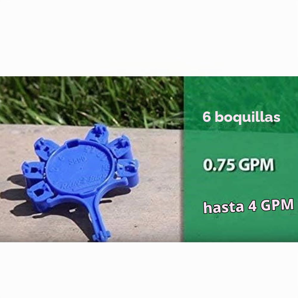 Suinga Aspersor de Riego 3504-PC 1/2'' | Pack 5 Aspersores de Jardin Emergente 4,6 a 10,70 Metros | Aspersores de Riego Cesped Profesional | Aspersor de Turbina Ajustable Rosca 1/2'' Hembra