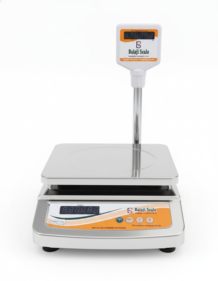 Digital Electronic Weighing Scale with Pole Display | Government Approved, Dual LED Display, Stainless Steel Platform, Commercial Use, Stable Base-image-17