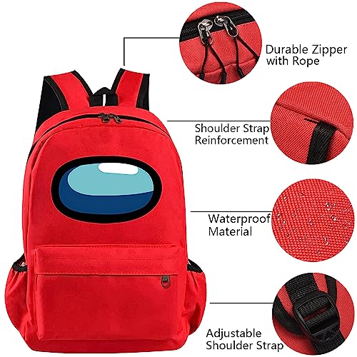 Backpack Laptop Outdoor Sport Travel Hiking Waterproof Backpack 17 Inch (Red)3