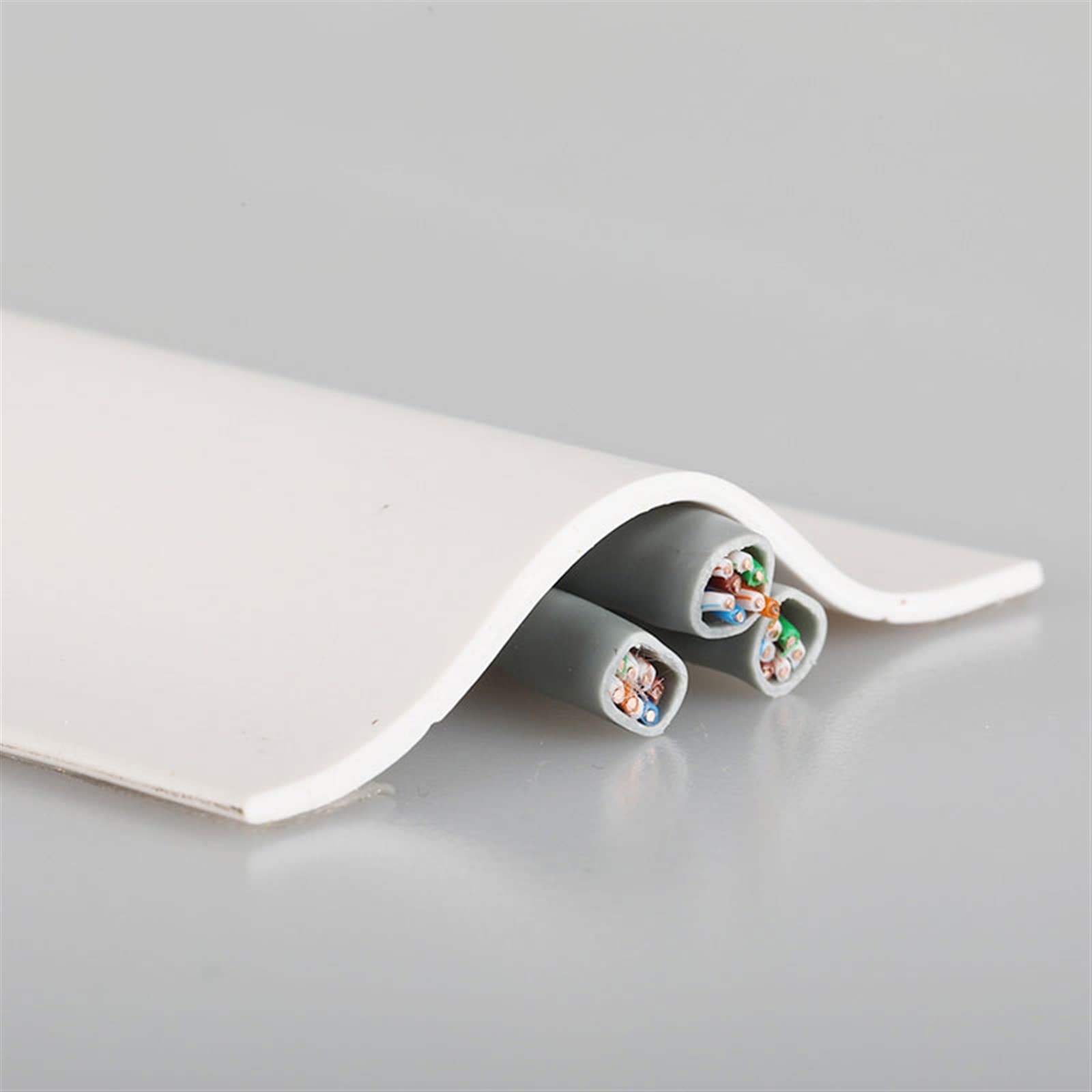 10M cubierta de suelo for cable, canaleta pasacables for suelo, Protector de cable de alimentación autoadhesivo Cubierta de cable de piso, Tira de agarre de cable ( Color : White , Size : W 55mm(2.16'