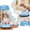 12V Kids Ride On Bumper Car Electric Vehicle for Toddlers Ride on Toy Bumping Car with Remote Control, Battery Display, 360Spin, LED Lights, MP3, USB, Blue