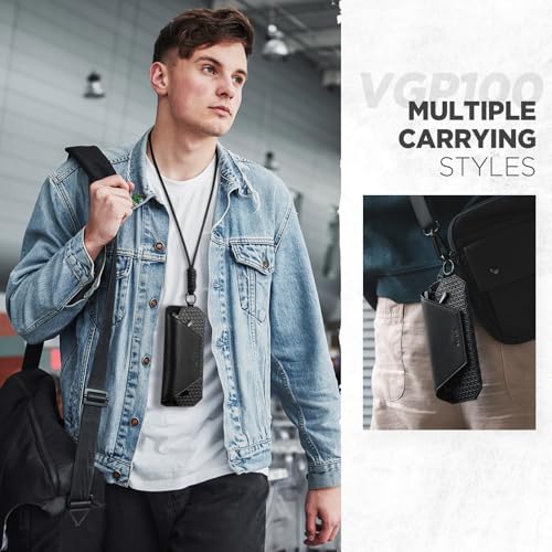 Image of VULKIT Portable Eye Glasses Case for Women & Men, Slim Sunglass Case, Unisex Eyeglass Case, with Adjustable Neck Lanyard