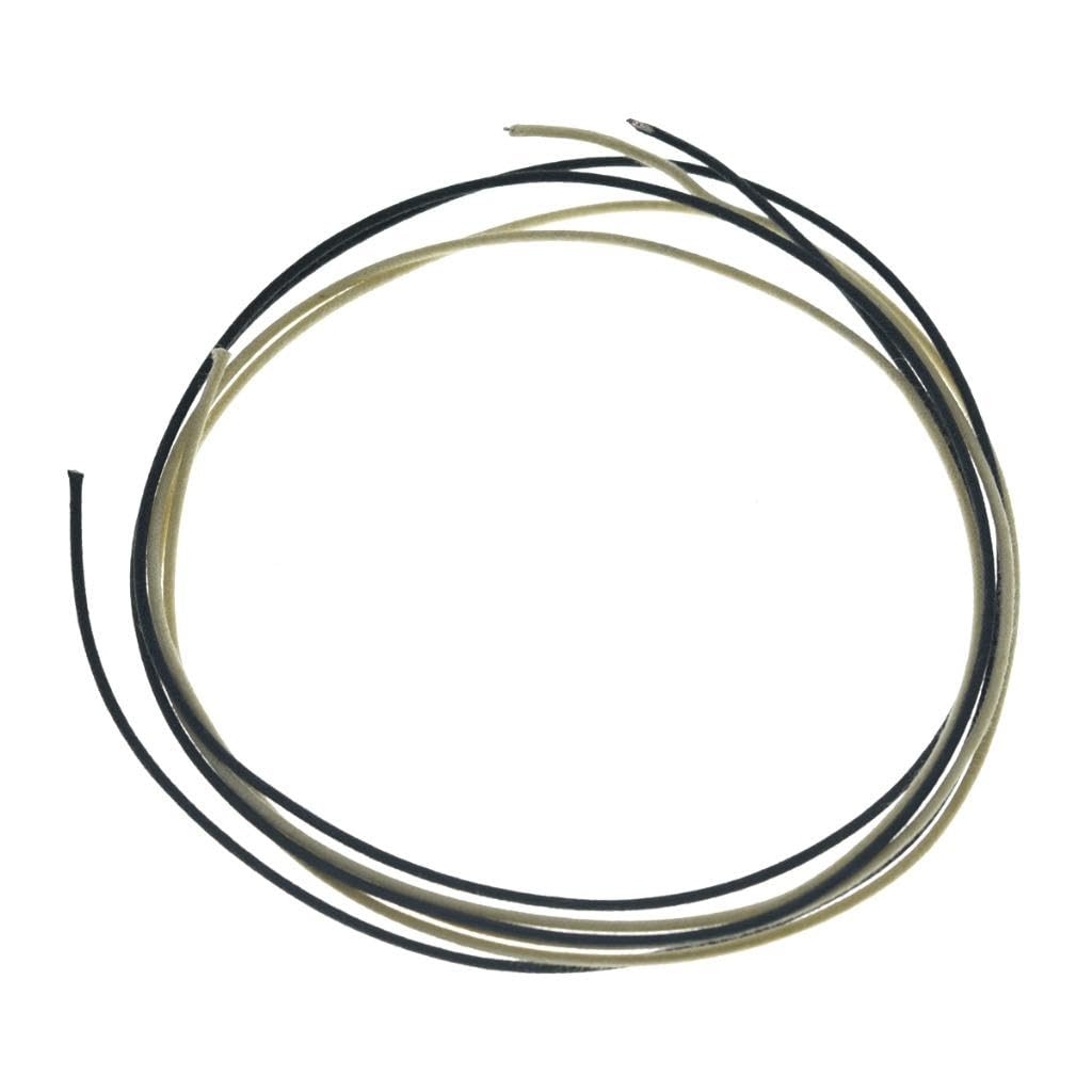 Dopro 22 Gauge Vintage-Style Guitar Waxed Cloth Wire Push-Back Pre-tinned Copper Wire Guitar Wiring Harness Cable Hook Up Wire 16ft of each Black/White