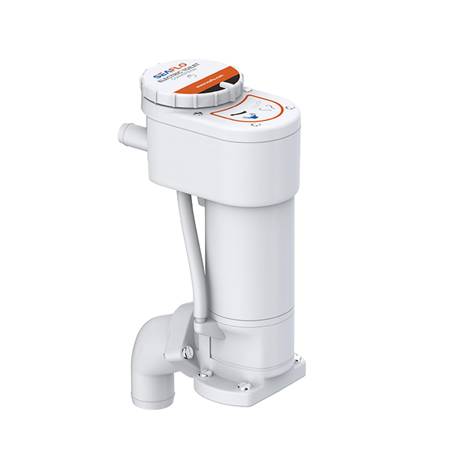 LIGHTEU®, SEAFLO 12V Marine Toiletten Umrüstkit – Elektrische Spül- & Maceratorpumpe für Bootstoiletten, Selbstansaugende Flush-Pumpe 5 GPM, SFMTP1-02