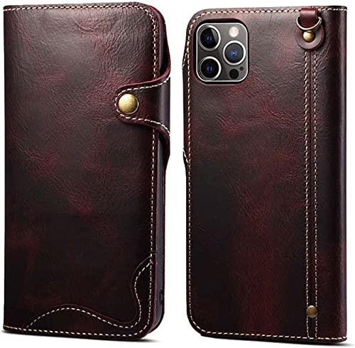 Étui en cuir véritable rouge iPhone 14 Pro GUMMMY, la maroquinerie de luxe résistante aux chocs