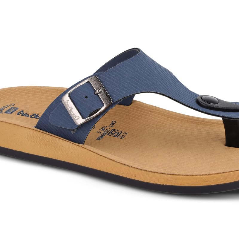 Image of WALKAROO Women'S Textured T-Strap Sandals|Soft Cushioned Footbed, Lightweight Platform PU Sole, Anti-Skid Outsole|Casual Flats,Stylish,Fashion,Travel & comfortable Sandals|WE2349