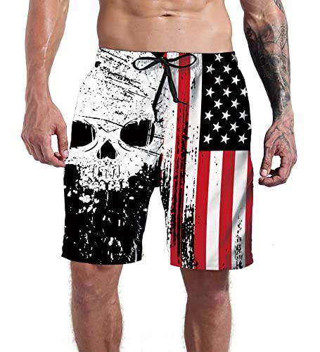 Photo 1 of Goodstoworld Men's Novelty Swimtrunks Quick Dry 3D Printed Mesh Lining Beach Board Shorts with Pockets S-4XL