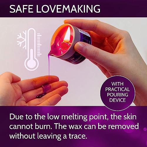 VIBRATISSIMO S/M Candle Burning Red 50ml I Low Temperature Candle in Red I Odorless Candle Wax I Drip Candle for Erotic Games I Romantic Massage Candle for Couples I Wax Candle - 3
