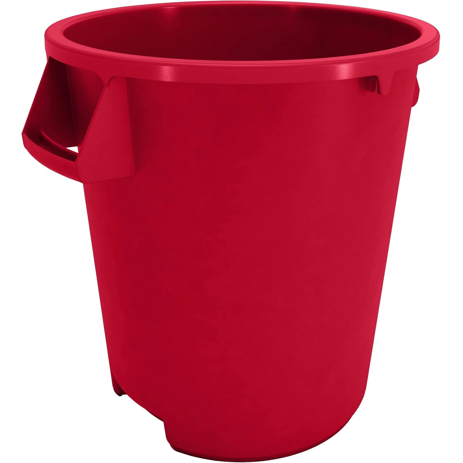 SPARTA Bronco Waste Container Trash Container, Round Trash Bin for Disposal, 10 Gallons, Red