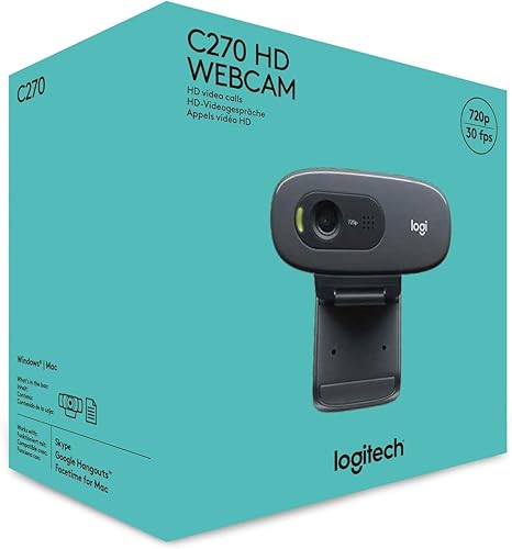 Miniatura 6 de Logitech C270 HD Webcam (Black)