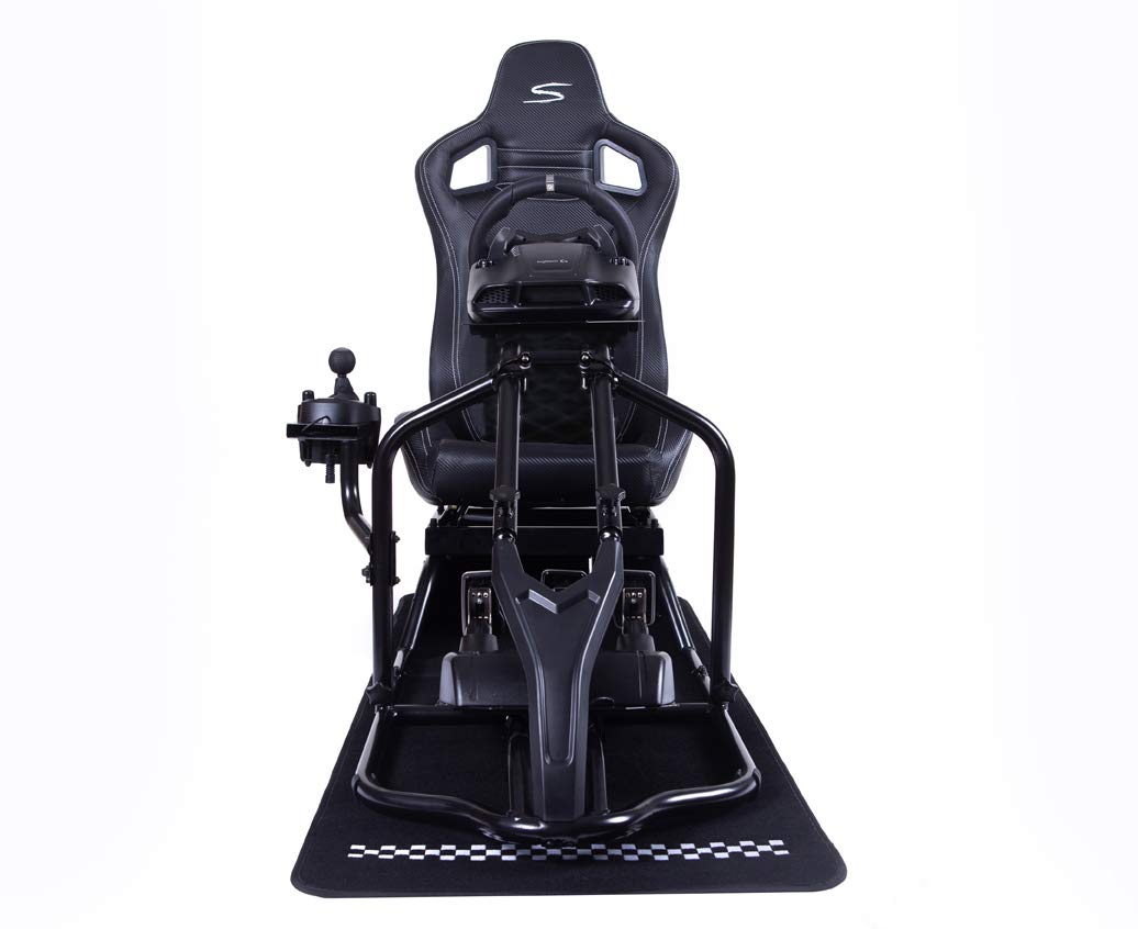 SPEEDMASTER Pro Gaming Rennsitz Carbonfaser Optik Schwarz PS4 PS5 XBOX Simracing Simulator RIG