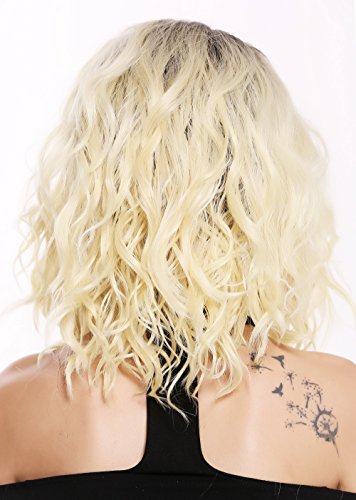 WIG ME UP - LO1702-MF-YS763S2 Quality women's wig lady lace front partial monofilament curls voluminous parting ombre black blonde - Image 4