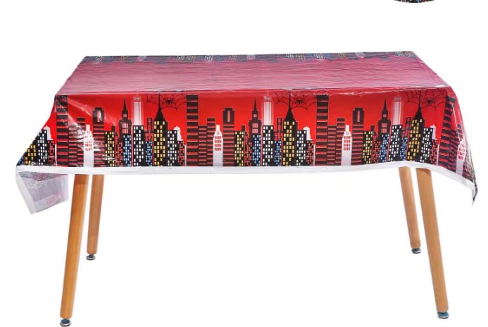 1 Pack spder Themed Birthday Party Decorations – Disposable Plastic Tablecloth Disposable Table Cover | Party Supplies for Kids (1)