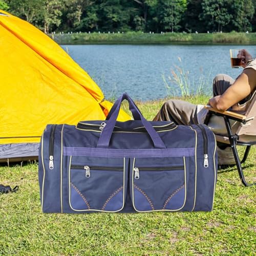 Travel Duffel Tote Bag for Weekend Getaways and Gym Activities, Dark Blue3