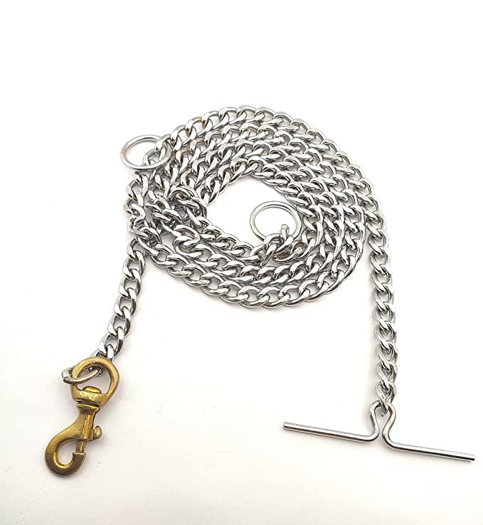 Woofy Metal Fancy Leash Heavy Duty Dog Chain with Brass Hook for Medium Dogs Durable Chain Grinder (Thickness 4 MM) (B0BKLM3WR9) Amazon Price History, Amazon Price Tracker