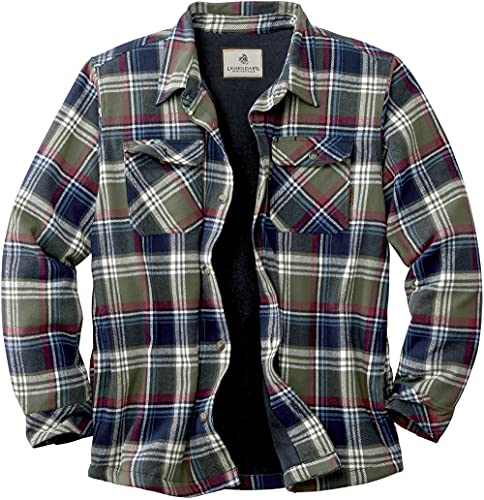 Legendary Whitetails Men's Deer Camp Berber Lined Flannel Shirt J...