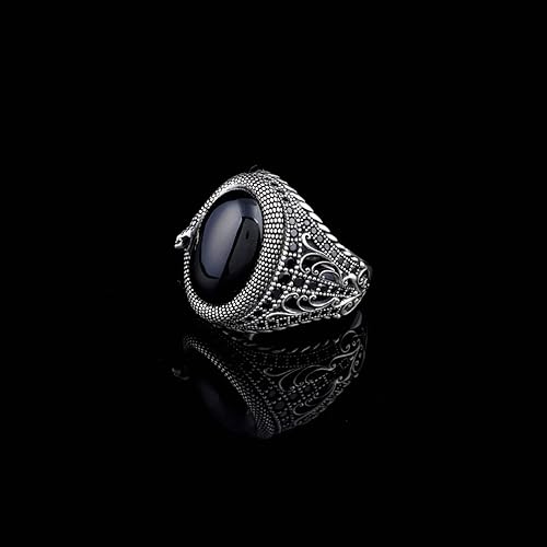 Vista 4 de Mens Handmade Ring, Black Onyx Men's Ring, Snake Ring, Black Onyx Ring Sterling Silver, Mens Onyx Snake Ring, Gift for Boyfriend