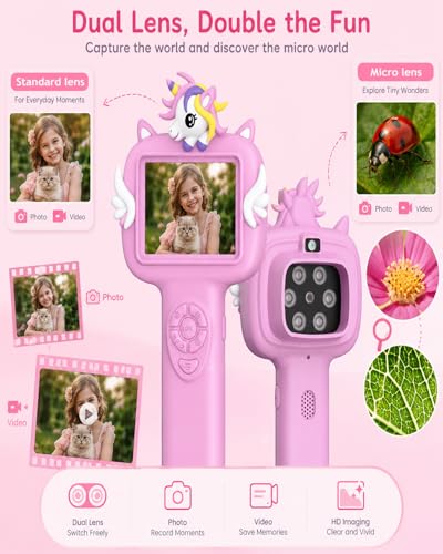 Trigowalt Outdoor Portable Kids Microscope: Handheld Microscope Auto Focus | Pocket 1000x Hand Held Microscope, Magnifying Camera for Travel, 3.5H Rechargeable Battery 6 LEDs, Anytime Exploration - image 5