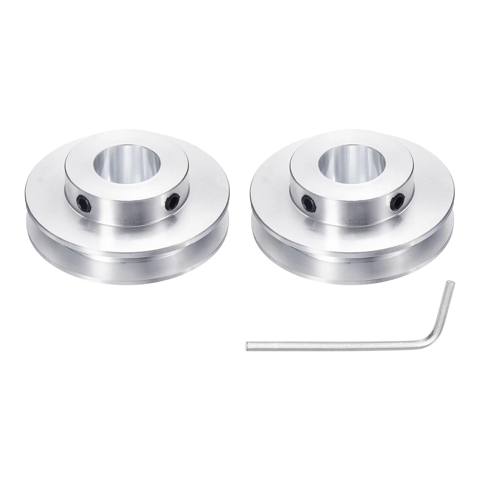 uxcell 2Pcs Single Groove Pulley, 15mm Fixed Bore 40mm Outer Diameter Aluminum Alloy Mechanical Belt Pulley with Hex Wrench for 6mm PU Round Belt — Amazon image 26