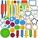 JOYIN 44 pezzi Kit di Strumenti per Plastilina e Argilla Pongo per Bambini con Formine Assortite Dido per Plastilina Stampi Argilla e Pasta da Modellare Giocattoli per Bambini