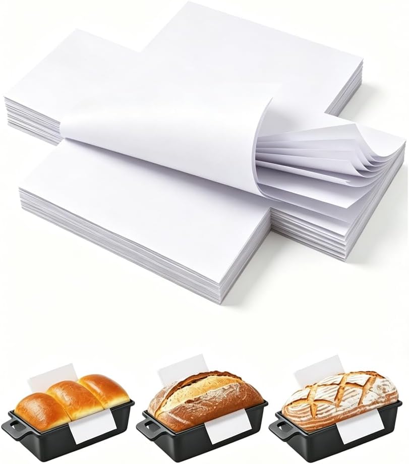Loaf Pan Liners 9x5 Inch Parchment Paper for Bread Baking, 50 Pack