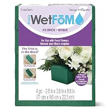 FloraCraft Floral Artesia WetFoM 4 Piece Brick 2.8 Inch x 3.8 Inch x 8.8 Inch Green