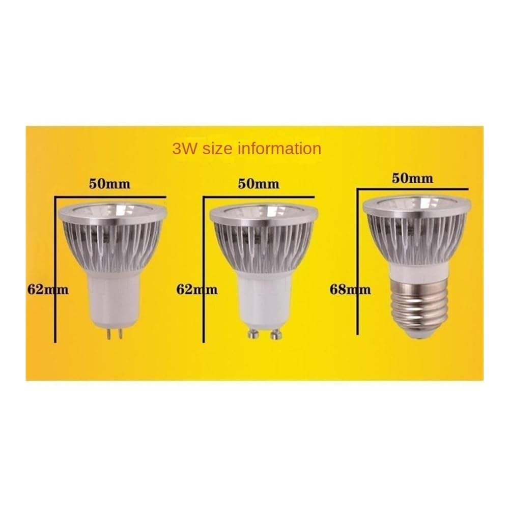 1fortunate Paquete de 20 bombillas LED COB AC220V GU10/E27/E14/MR16/G5.3 lámparas de focos de luz LED(Cold White,E14 7W AC220V)