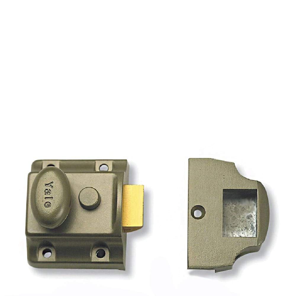 Yale B-723-ENB-PB-40 Deadlatch Nightlatch, Nickel Finish/Brass Cylinder, 40 mm Backset, Multi - Image 2