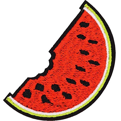 U-Sky Sew Or Iron On Patches, 3Pcs Watermelon Iron Patches For Kids Clothing, Cute Food Motif Patches For Backpacks And Bags, Patches For Clothes Repairing, For Covering Logo, Size:2.8X1.5 Inch #TOP1