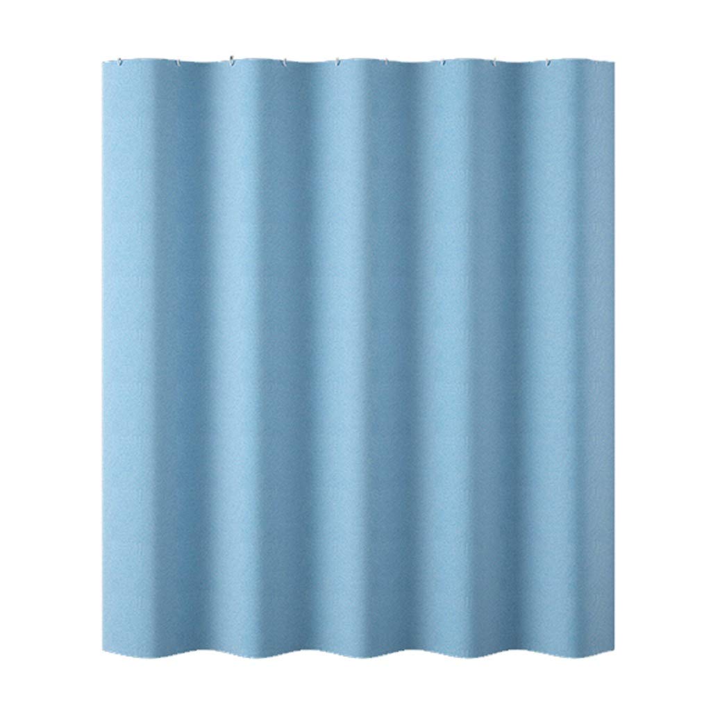 Rideau de douche tissu bleu pour une séparation de baignoire moderne et propre