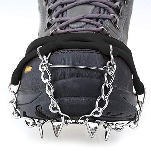 Cutiful Traction Cleats Xmas Gifts for Dad Mom Men Women Bro Sister Crampons Ice Snow Cleats Ice Grips Grippers Microspikes Boots Shoes Spikes Walking Camping Hiking Winter Snow Spikes - Thumbnail 2