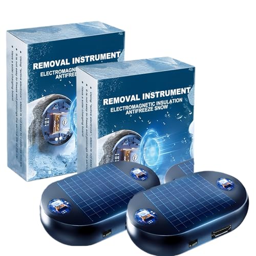 GKOKG 2PCS Anti-Freeze Electromagnetic Snow Removal Electromagnetic Car Snow Removal Device Electromagnetic Wave Anti Freezing and Snow Removal Device Potable Snow Removal Device
