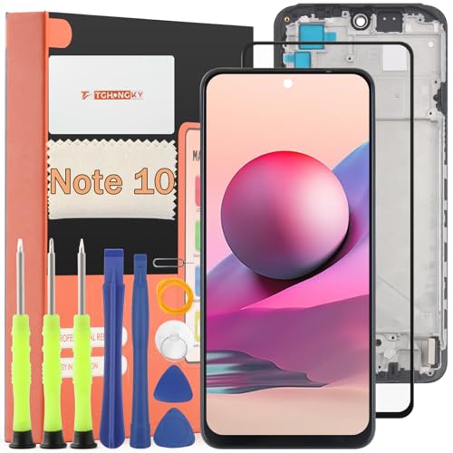 Écran LCD pour Xiaomi Redmi Note 10 4G tactile noir avec châssis et outils