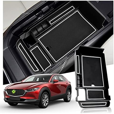 Ruiya for CX 30 Center Console Organizer 2020-2025 Mazda CX30 Accessories CX30 Armrest Center Console ABS Material Middle Console Tray Compatible with 2020 2021 2022 2023 2024 2025 Mazda CX-30 Cover
