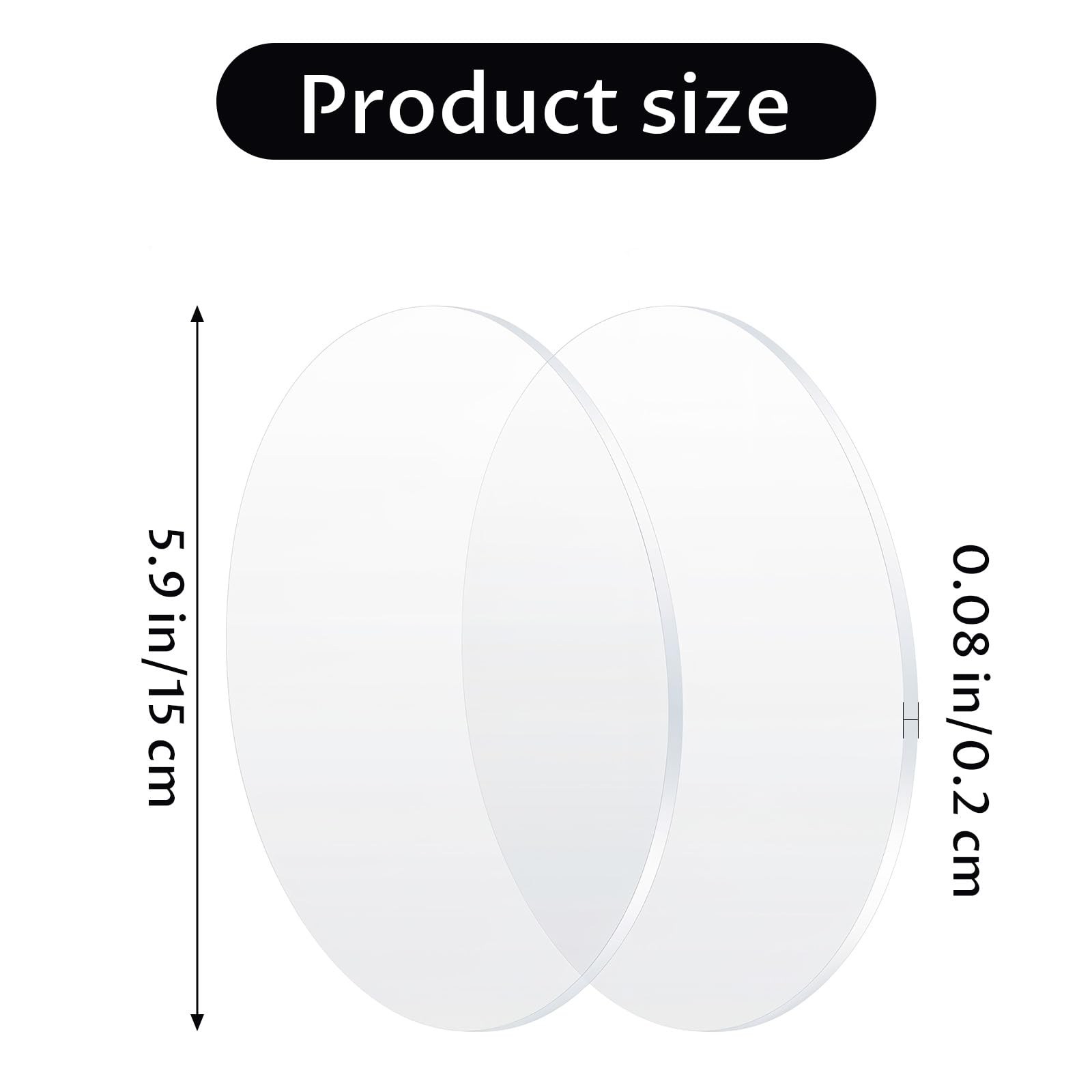 Disco acrilico rotondo, 2 pezzi 15 cm dischi acrilici trasparente piastra acrilica rotonda disco acrilico adatto per la produzione di presentazione di prodotti