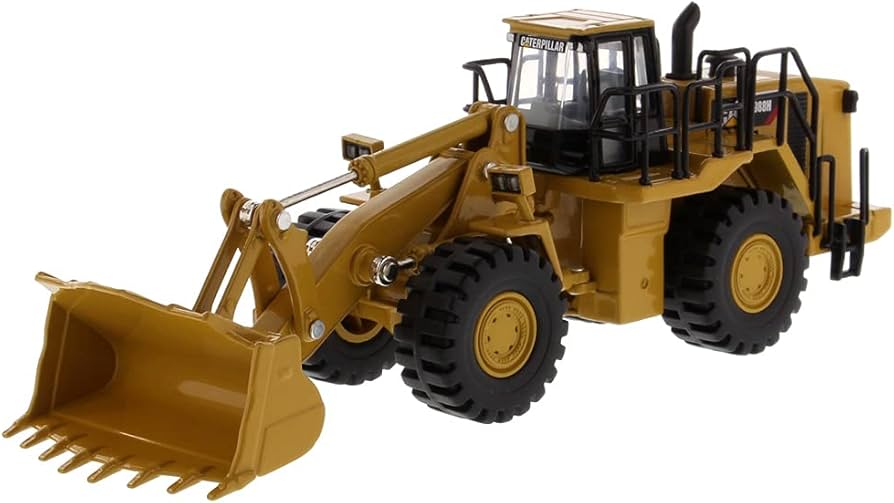 Diecast Masters 1:64 Scale Caterpillar 988H Wheel Loader - Construction Metal Series 85697 - Functioning Arm and Bucket - Play and Collect - Made of