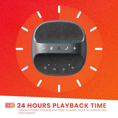 Image of Audio Array AM-W45 Wireless Conference Microphone with Speaker | Bluetooth, USB & 4 Mics | 360 Pickup Upto 4M | Noise Reduction & Enhanced Voice | Portable Speakerphone for Video Calls /Zoom Meeting