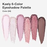 Kaely 6 kolorów paleta cieni do powiek mini paleta cieni do powiek neutralne różowe złoto matowy błyszczący dla starszych kobiet wysoce pigmentowany wodoodporny wegański bez crue