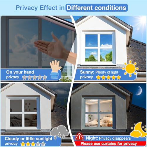 Película para ventana privacidad Savvy Choice 23.6inx78.7in miniatura 7