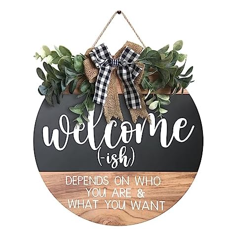 JOMOSART Welcome Sign Wreath Cover