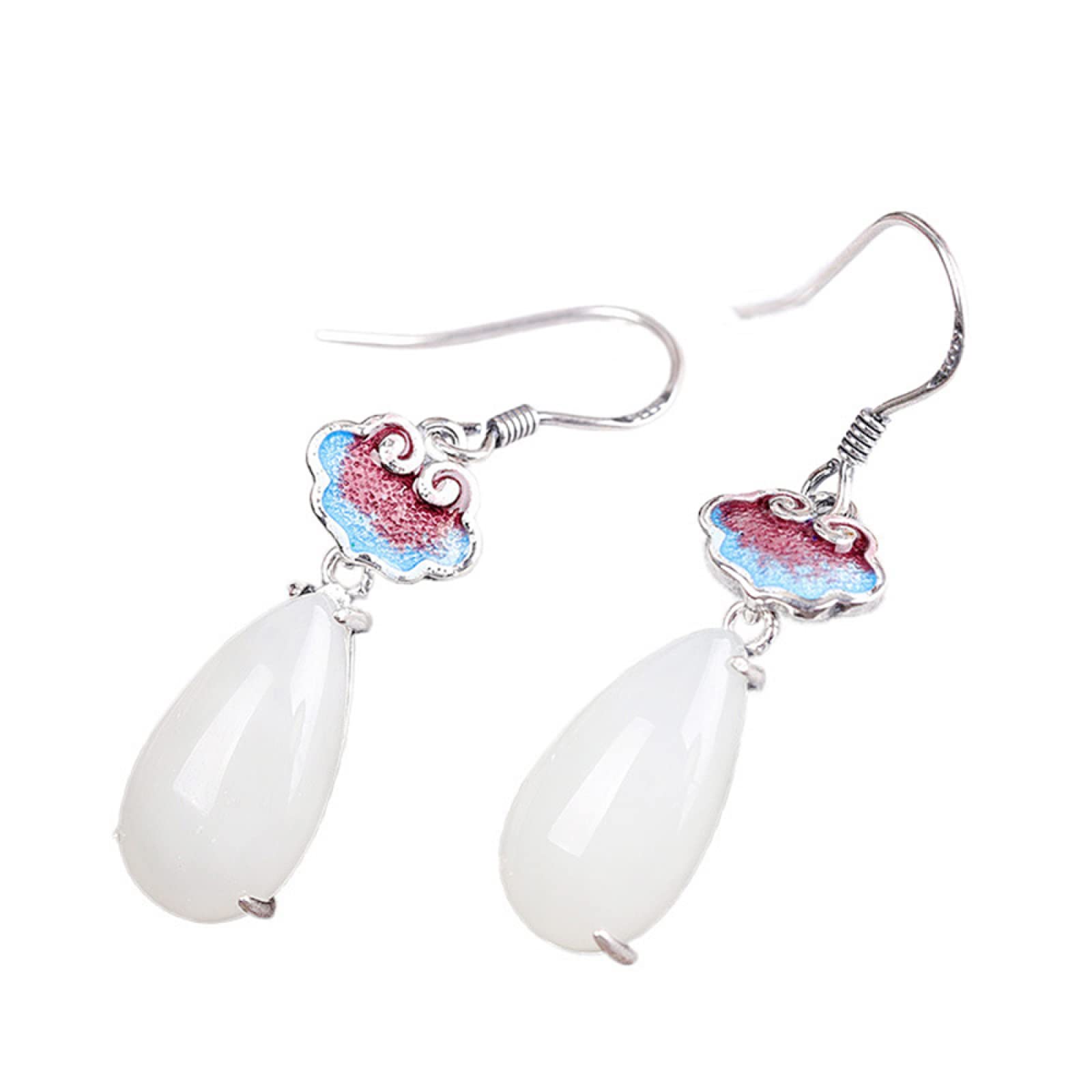 Boucles d'oreilles néphrite légères pour sublimer les visages ternes sans douleur - 8