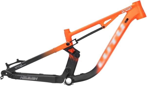 Mountain Bike All Terrain Suspension Off-Road Frame, 24in Aluminum Alloy Axle 12 * 148mm Internal Wiring for 2.35in Tire Width BB73mm