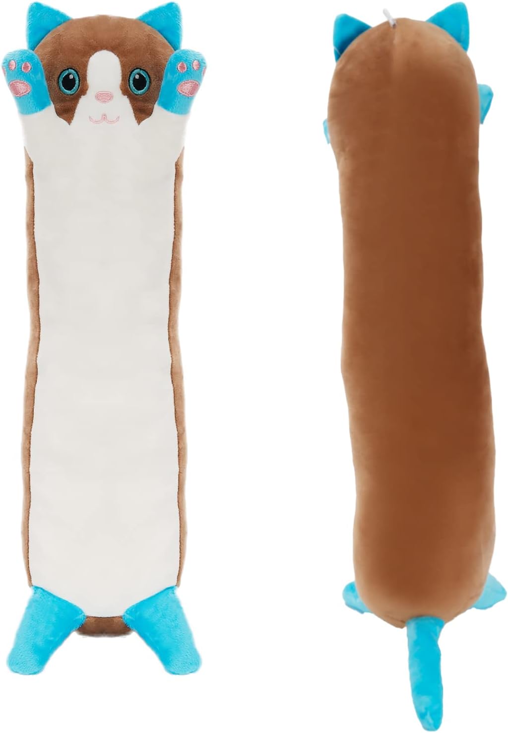 SEENEEY Long Cat Plush Kawaii Body Pillow, Cute Cat Stuffed