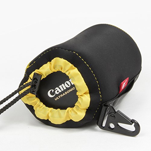 Hermitshell Dslr Camera Drawstring Lens Pouch Soft Bag Cover With Metal Clip Size S M L Xl Fits Sony Canon Nikon Pentax Olympus Panasonic Lens #TOP1