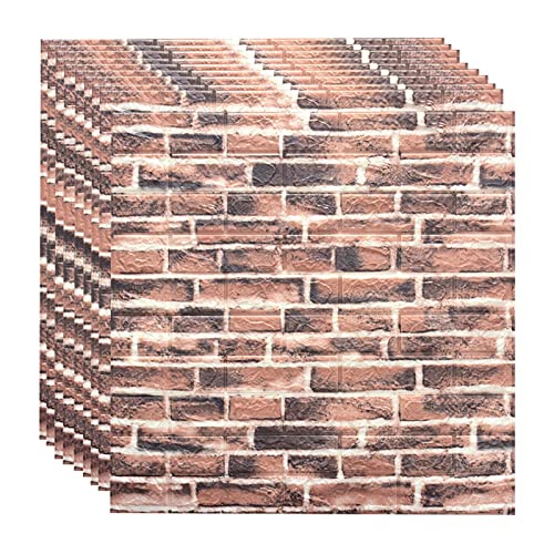 WENNEW 10pcs 3D Papel de Pared de Ladrillo Moderno Impermeable Cover